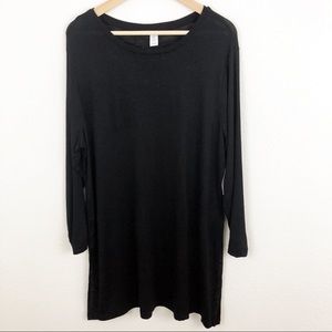 Old Navy Long & Lean Luxe Crew Neck Tunic Black XL